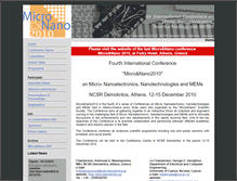 Tablet Screenshot of conference-micronano2010.micro-nano.gr